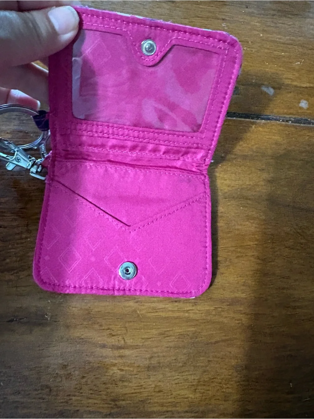 Vera Bradley Pink Floral Lanyard Card & Key Holder
